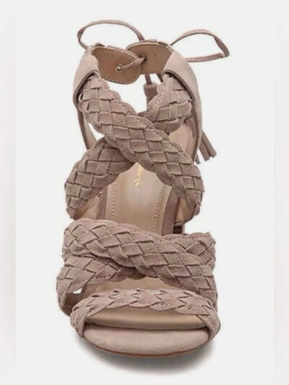 BCBGeneration Ledina braided suede ankle tie‎ heels Brand new size 6!M